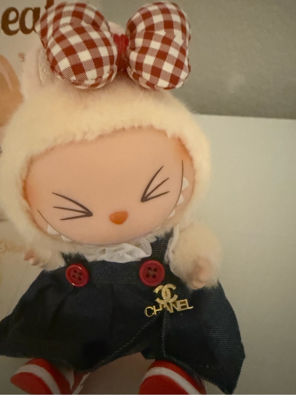 Labubu Have a Seat Pop Mart + Custom Denim Outfit - Picture 15 of 16
